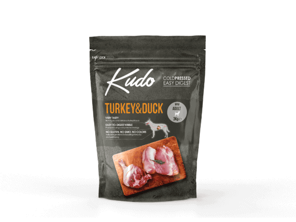 Kudo Turkey&Duck Mini Adult sausas maistas suaugusiems šunims 3 kg