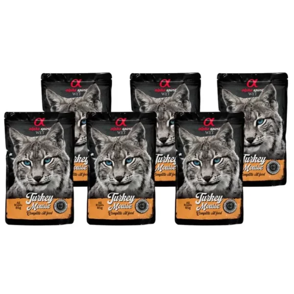 ALPHA SPIRIT WET putėsiai katėms su kalakutiena 85g 6vnt