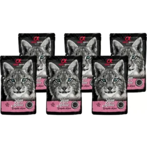 ALPHA SPIRIT WET putėsiai katėms su kumpiu 85g 6vnt