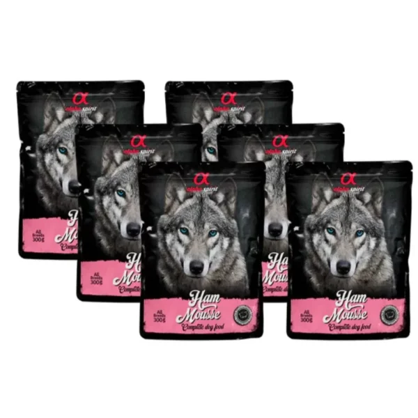 ALPHA SPIRIT WET putėsiai šunims su kumpiu 85g 6vnt