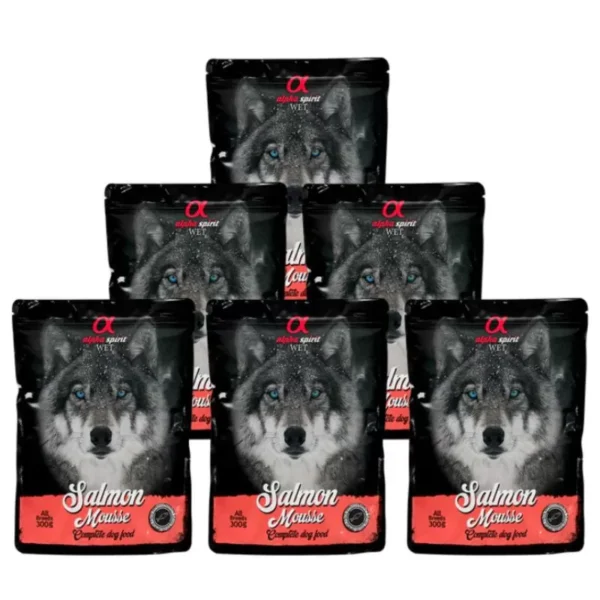 ALPHA SPIRIT WET putėsiai šunims su lašiša 300g 6vnt