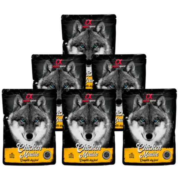 ALPHA SPIRIT WET putėsiai šunims su vištiena 300g 6vnt