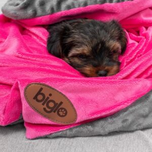 Biglo Minky antklodė katėms ir šunims rožinė S