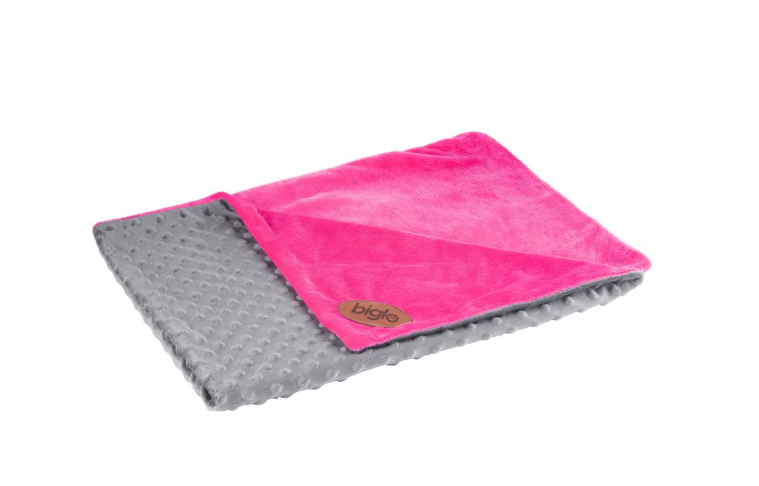 Biglo Minky antklodė katėms ir šunims rožinės spalvos M Biglo Minky antklodė katėms ir šunims rožinės spalvos M