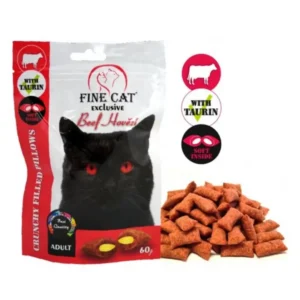 FINE CAT pagalvėlės katėms su jautiena 60g
