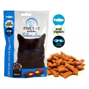 FINE CAT pagalvėlės katėms su lašiša 60g