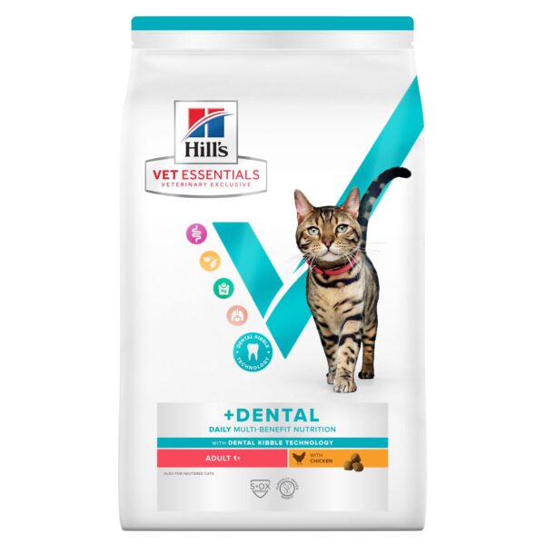 Hills Sausas suaugusių ( 1 m.) kačių pašaras MULTI-BENEFIT + DENTAL