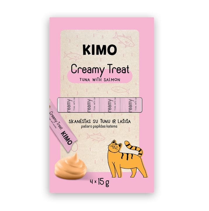 Kimo Cat Creamy Tuna Salmon skanėstas katėms 60 g Kimo Cat Creamy Tuna Salmon skanėstas katėms 60 g