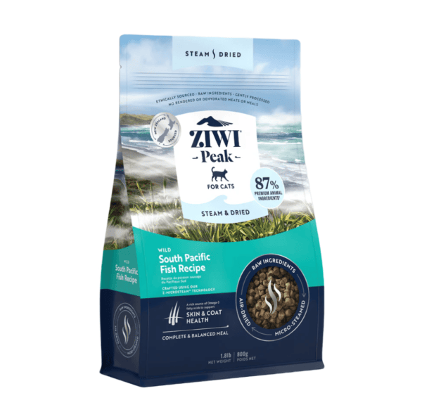 Ziwi Peak Steam&Dried Cat Wild South Pacific Fish sausas maistas katėms 800 g