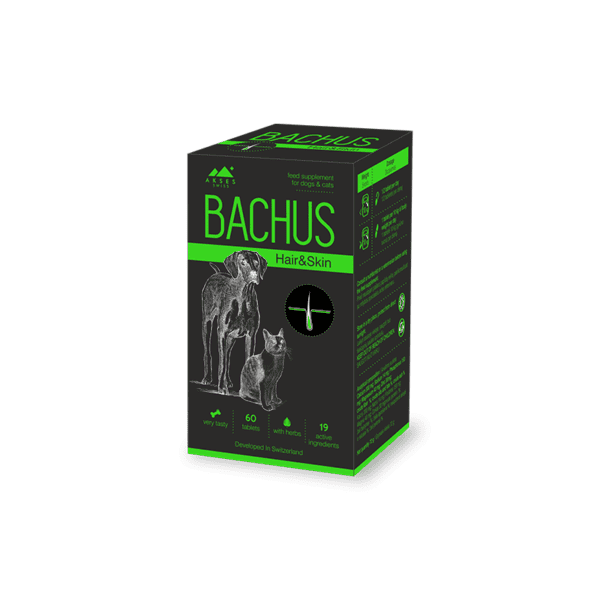 Bachus Hair & Skin papildai šunims ir katėms 60 tabl.