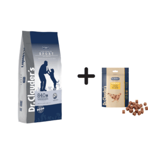 Dr. Clauders Sport sausas maistas šunims 15 kg + skanėstai