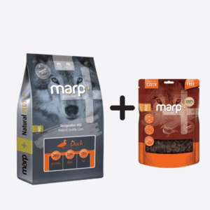 Duck Marp Natural Plus šunims 17 kg + skanėstai 80g