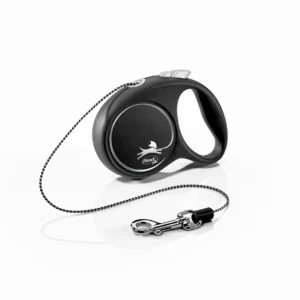 Flexi Black design virvė silver XS 3m