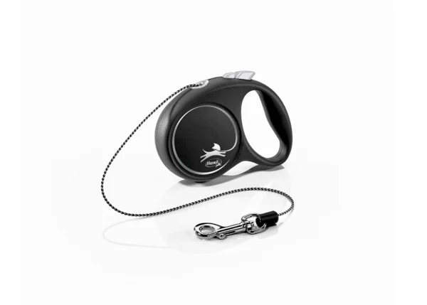 Flexi Black design virvė silver XS 3m
