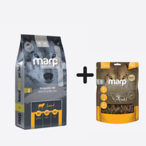 Lamb Marp Natural Plus visavertis pašaras šunims 17kg+ skanėstai 120g