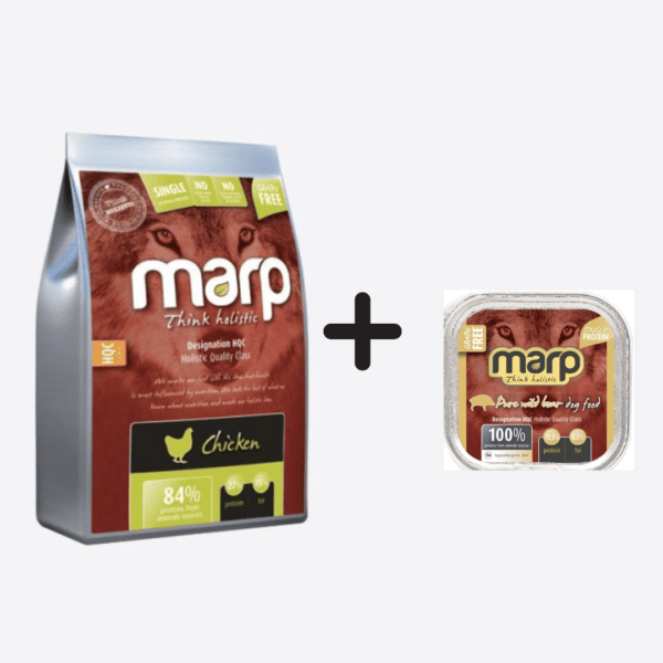 Marp Chicken holistinis sausas maistas sunims su vistiena 12kg konservai 100g 1