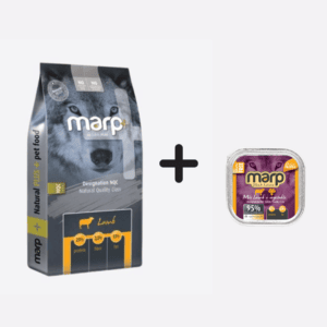 Lamb Marp Natural Plus visavertis pašaras šunims 12kg + konservai 100g