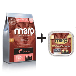 Marp Salmon holistinis sausas maistas šunims su lašiša + konservai 100g