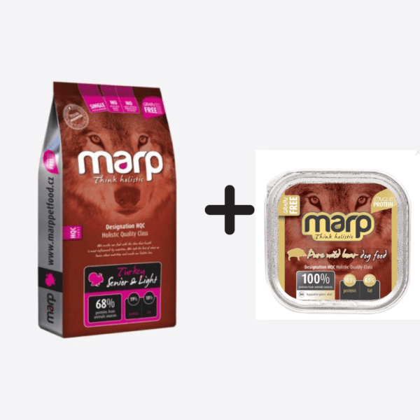 Marp Turkey holistinis sausas maistas šunims su kalakutiena + konservai 100g