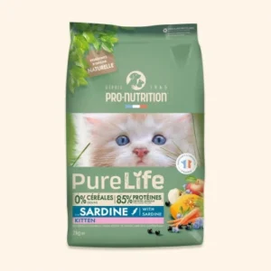 PRO-NUTRITION Pure Life kitten sardine sausas maistas jauniems kačiukams su sardinėmis 2 kg