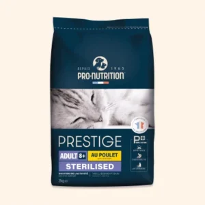 Pro-Nutrition Prestige Adult Sterilised 8+ chiken sausas maistas suaugusioms vyresnėms nei 8 metai katėms su vištiena 2 kg