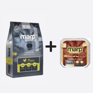 Puppy Marp Natural Plus visavertis pašaras šuniukams 12kg + konservai 100g