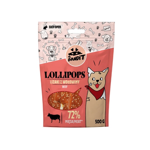 Mr. Bandit lollipops ledinukai su jautiena 500g