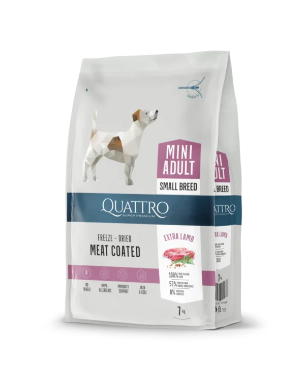 Quattro Mini Adult Lamb sausas maistas šunims 7 kg