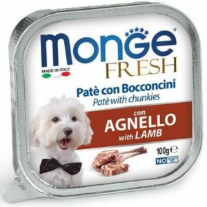 Monge Fresh paštetas šunims su ėrienos gabalėliais 100g
