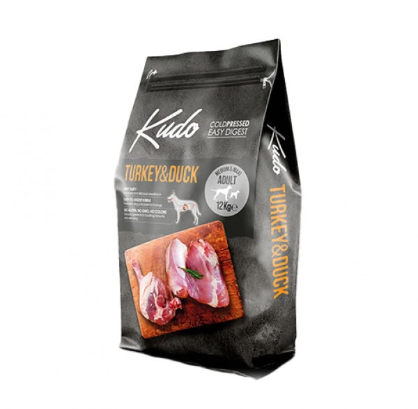 Kudo Turkey&Duck Medium Maxi Adult sausas maistas suaugusiems šunims 12 kg Kudo Turkey&Duck Medium Maxi Adult sausas maistas suaugusiems šunims 12 kg