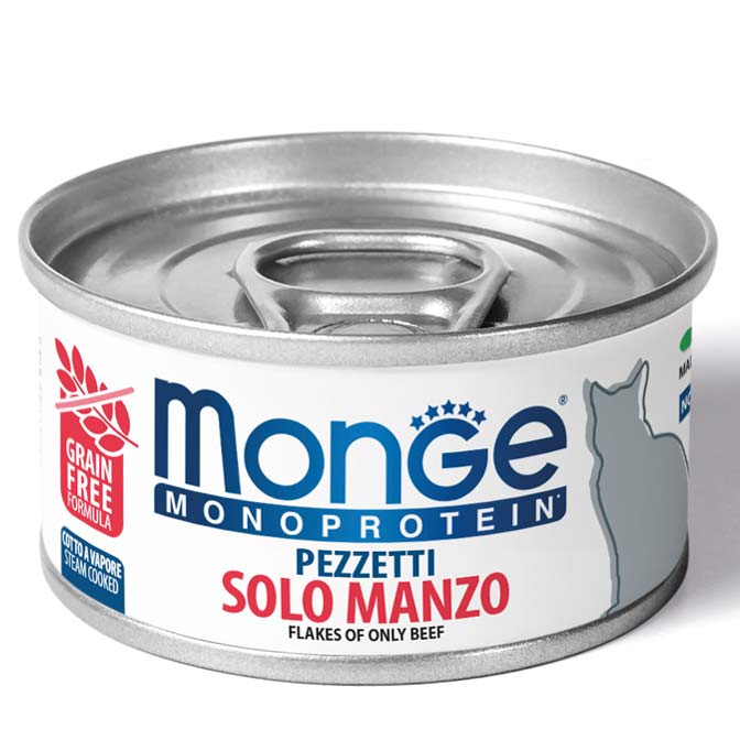 Monge MONOPROTEIN Cat Flakes Only BEEF 80 g Monge MONOPROTEIN Cat Flakes Only BEEF 80 g