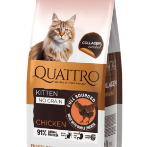 Quattro collagen kitten chicken sausas maistas kačiukams su vištiena 1,5kg