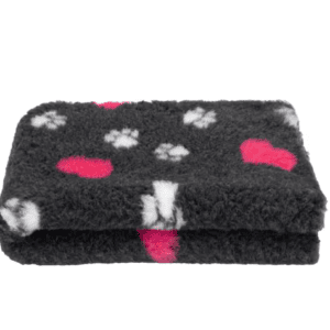 Gyvūnų prekės 12 VetBed šunims 100x75cm širdelės ir baltos pėdutės