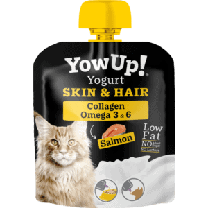 YowUp! Jogurtas katėms skin and hair su lašiša 10 vnt x 85g