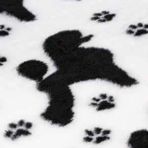 Blovi DryBed A+ kilimėlis augintiniams baltas su juodais pudeliais