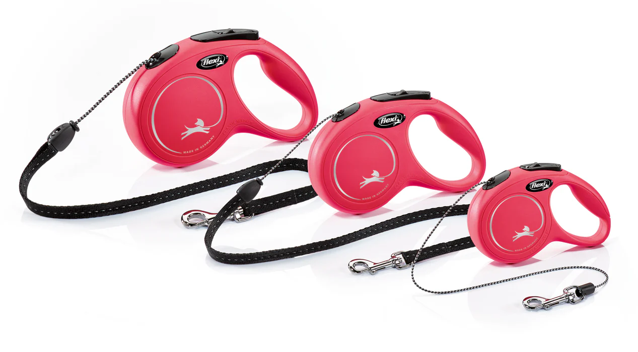 Flexi New Classic M virvinis pavadėlis 8 m raudonas iki 20 kg Flexi New Classic M virvinis pavadėlis 8 m raudonas iki 20 kg