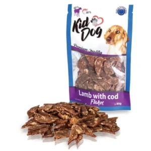 KIDDOG Flakes ėrienos+menkės griežinėliai 80g