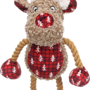 Kalėdinis žaislas briedis Krola su virvė