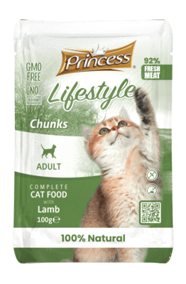 PRINCESS LIFESTYLE konservai su ėriena katėms 100g PRINCESS LIFESTYLE konservai su ėriena katėms 100g