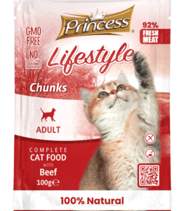 PRINCESS Lifestyle konservai su jautiena katėms 100g