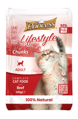 PRINCESS Lifestyle konservai su jautiena katėms 100g PRINCESS Lifestyle konservai su jautiena katėms 100g