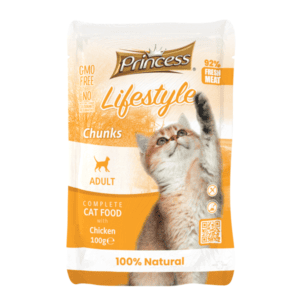 Šlapias ėdalas katėms PRINCESS Lifestyle su vištiena 100g