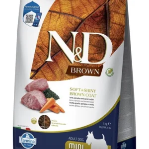 FARMINA N&D BROWN DOG Dry Lamb Spirulina&Carrot ADULT MINI 5 kg