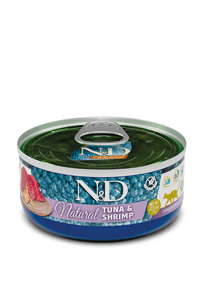 FARMINA N&D NATURAL CAT Wet Tuna&Shrimp ADULT 70 g x 6vnt FARMINA N&D NATURAL CAT Wet Tuna&Shrimp ADULT 70 g x 6vnt