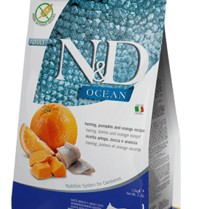 FARMINA N&D OCEAN CAT Dry Herring Pumpkin&Orange ADULT 1.5 kg