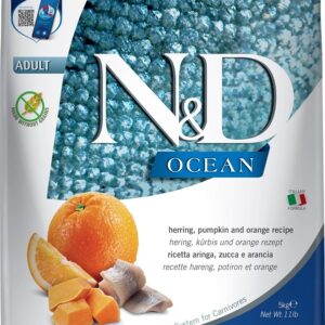 FARMINA N&D OCEAN CAT Dry Herring Pumpkin&Orange ADULT 5 kg