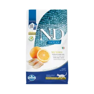 FARMINA N&D OCEAN CAT Dry Herring&Orange NEUTERED ADULT 300 gr
