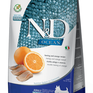 FARMINA N&D OCEAN DOG Dry Herring&Orange ADULT MINI 2,5 kg