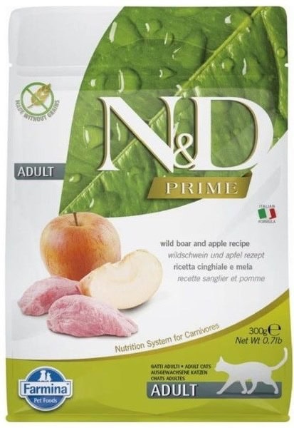 FARMINA N&D PRIME CAT Dry Wild Boar&Apple ADULT 300 g FARMINA N&D PRIME CAT Dry Wild Boar&Apple ADULT 300 g