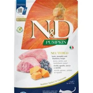 FARMINA N&D PUMPKIN CAT Dry Lamb&Blueberry NEUTERED ADULT 300 g
